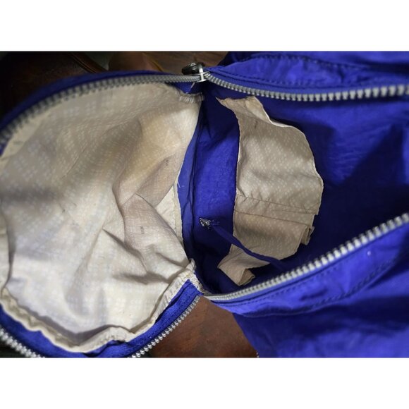 Kipling Blue Nylon Backpack Adjustable Straps Front Zipper Pocket & Spacious Int - Picture 10 of 13